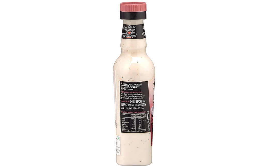 Ina Paarman's Feta & Garlic Creamy Salad Dressing   Glass Bottle  300 millilitre